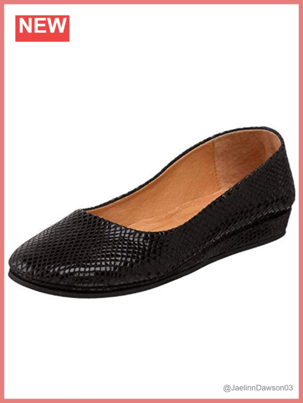 Glossy Snakeskin-Embossed Slip-On Loafers w/ Slight Wedge